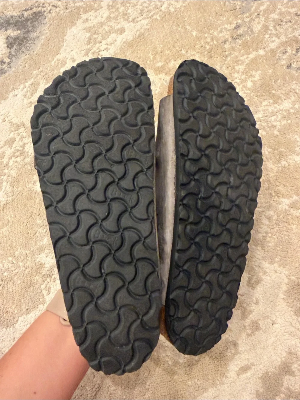 Birkenstock  Arizona Dark Flat Sandals Grey Size 41